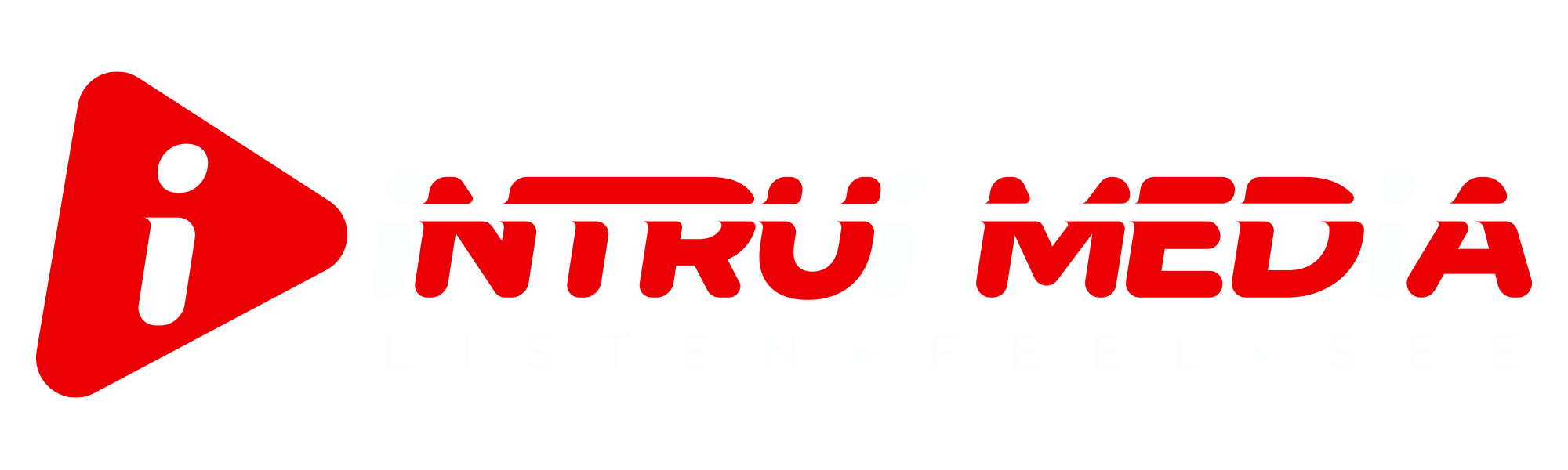 Intrui Media Logo - Line - RedWhite